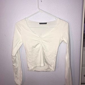 brandy melville ruched front top